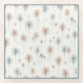 Vuurwerkpalmen Glazen Onderzetter (Voorkant)