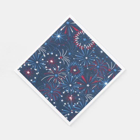 Vuurwerkpapier van 4 juli servet (Hoek)