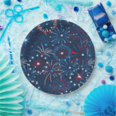 Vuurwerkpapieren Borden van 4 juli Papieren Bordje (Feest)