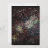 Vuurwerkpartij in New Year Kaart (Achterkant)