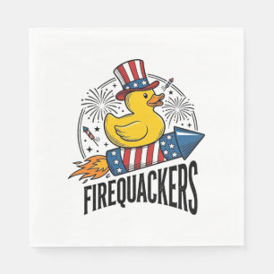Vuurwerkpatriotten Eend Vuurwerk Shirt Ontwerp_ Servet