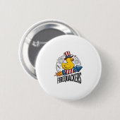Vuurwerkpatriottische eend vuurwerkshirt ontwerp_ ronde button 5,7 cm (Voorkant /achterkant)