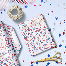Vuurwerkpatroon voor Onafhankelijkheidsdag op 4 ju Cadeaupapier