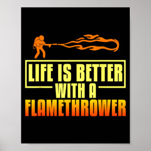 Vuurwerkpistool Vuurgooier Vlam Ontwenningscitaten Poster