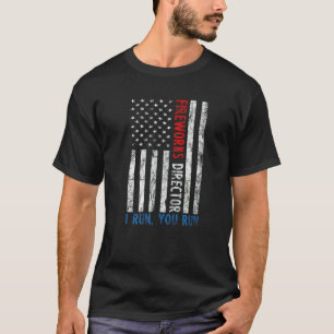 Vuurwerkregisseur Als ik ren ren jij Ons Vlag Patr T-shirt