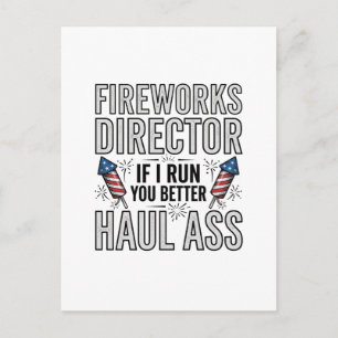Vuurwerkregisseur Funny Patriottische Citaat Shirt Briefkaart