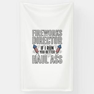 Vuurwerkregisseur Funny Patriottische Citaat Shirt Spandoek