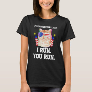Vuurwerkregisseur I Run 4 juli Amerika Americat T-shirt