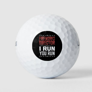 Vuurwerkregisseur Ik Ren Jij Rent Grappige 4 Juli Golfballen