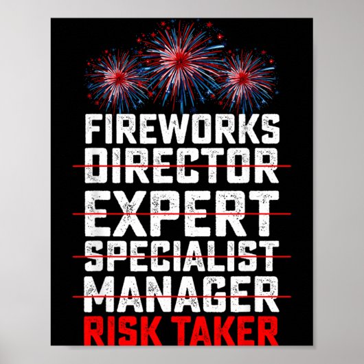 Vuurwerkregisseur Risiconemer 4 juli Poster (Voorkant)