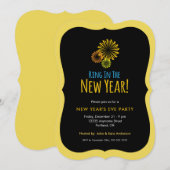 Vuurwerkring in het nieuwjaarsfeest kaart (Voorkant / Achterkant)