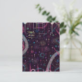 Vuurwerkshow: Abstracte Kunst Briefkaart (Staand voorkant)