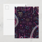 Vuurwerkshow: Abstracte Kunst Briefkaart (Voorkant / Achterkant)