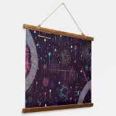 Vuurwerkshow: Abstracte Kunst Hangend Wandkleed (Gebogen)