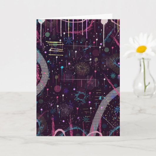Vuurwerkshow: Abstracte Kunst  Kaart (Kleine Plant)