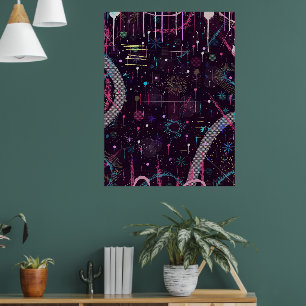 Vuurwerkshow: Abstracte Kunst  Poster