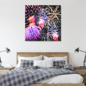 Vuurwerkshow Canvas Afdruk (Insitu (Slaapkamer))