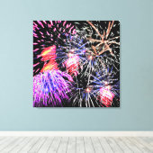 Vuurwerkshow Canvas Afdruk (Insitu (Houten vloer))