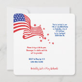 Vuurwerkspatjes op de Amerikaanse vlag Kaart (Achterkant)