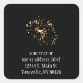 vuurwerkspray vierkante sticker (Voorkant)