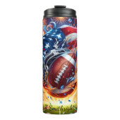Vuurwerkstadion Patriotic Football Burst Thermosbeker (Voorkant)