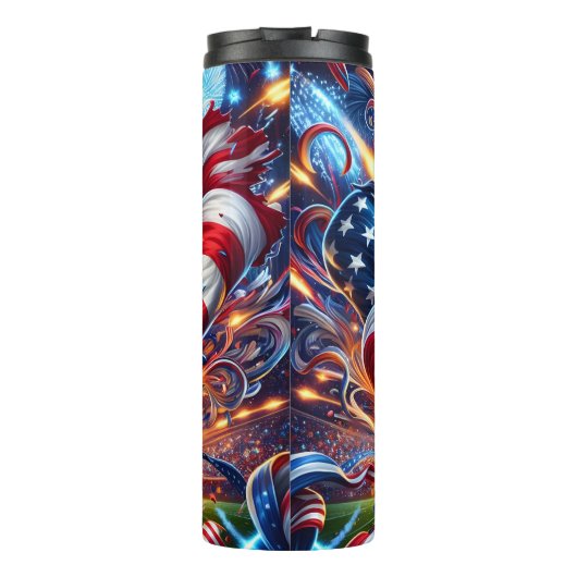 Vuurwerkstadion Patriotic Football Burst Thermosbeker (Achterkant)