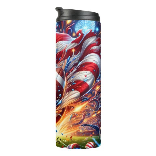 Vuurwerkstadion Patriotic Football Burst Thermosbeker (Geroteerd rechts)