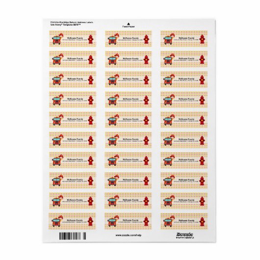 Vuurwerkster Etiket (Full Sheet)