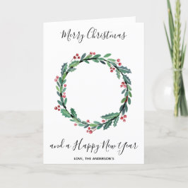 Vuurwerkster Thin Red Line Kerstmis Wreatay Holida Feestdagen Kaart