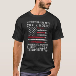 Vuurwerkster van de Amerikaanse vlag Brandweerman  T-shirt