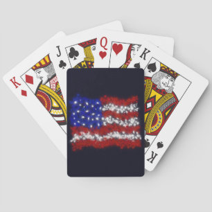 Vuurwerksterren en Stripes Amerikaanse vlag Pokerkaarten