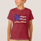 Vuurwerksterren en Stripes Amerikaanse vlag T-shirt (Voorkant)