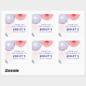 Vuurwerkstickers voor 4 juli-huldebelijdenissen vierkante sticker (Vel)