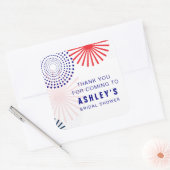 Vuurwerkstickers voor 4 juli-huldebelijdenissen vierkante sticker (Envelop)