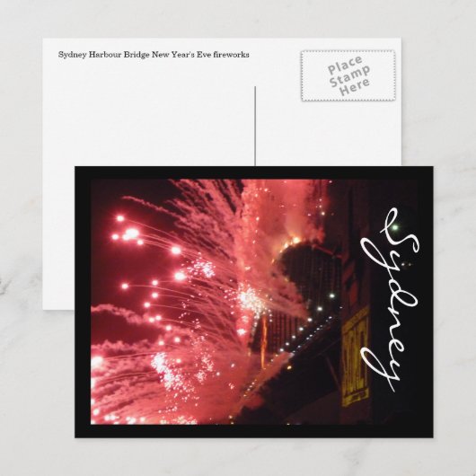 vuurwerksydney feestdagenkaart (Voorkant / Achterkant)