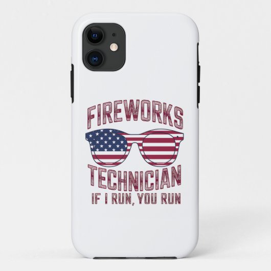 Vuurwerktechnicus 4th of July Grappig USA Case-Mate iPhone Case (Achterkant)