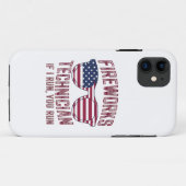 Vuurwerktechnicus 4th of July Grappig USA Case-Mate iPhone Case (Achterkant (horizontaal))