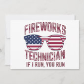 Vuurwerktechnicus 4th of July Grappig USA Kaart (Voorkant)
