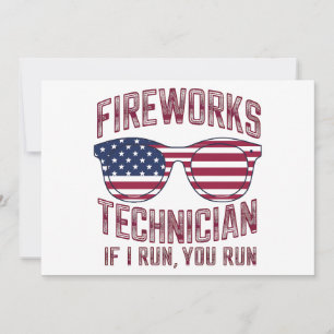 Vuurwerktechnicus 4th of July Grappig USA Kaart