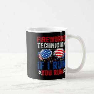 Vuurwerktechnicus Funny 4th of July Zonnebrillen M Koffiemok