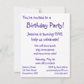  vuurwerktuigen - Birthday Party Invitation Kaart (Achterkant)