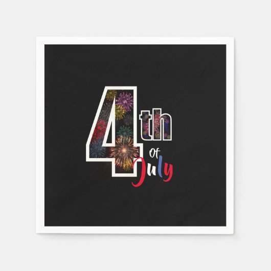 vuurwerktuigen van 4 juli servet (Voorkant)