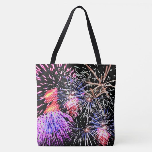 Vuurwerkvertoning, Patriottisch, vakantie volledig Tote Bag (Voorkant)
