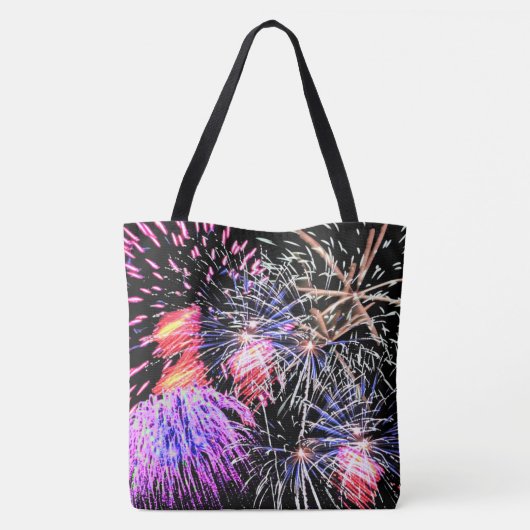 Vuurwerkvertoning, Patriottisch, vakantie volledig Tote Bag (Achterkant)