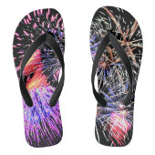 Vuurwerkvertoning, Patriottisch, Vakantie Volwasse Teenslippers (Voetbed)
