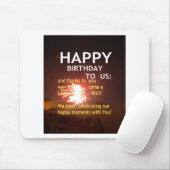 Vuurwerkviering met bedankbericht muismat (Met muis)