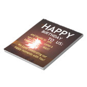 Vuurwerkviering met bedankbericht notitieblok (Linkerzijde)