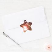 Vuurwerkviering met bedankbericht ster sticker (Envelop)