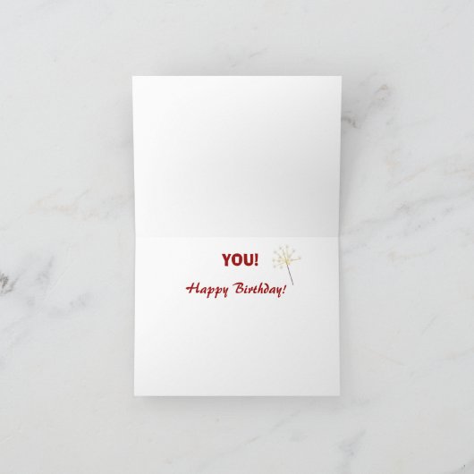 Vuurwerkwaardige verjaardagsfeest Kaart (Binnen)