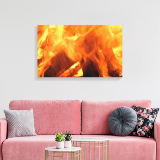 vuurzee canvas afdruk (Insitu (Woonkamer))